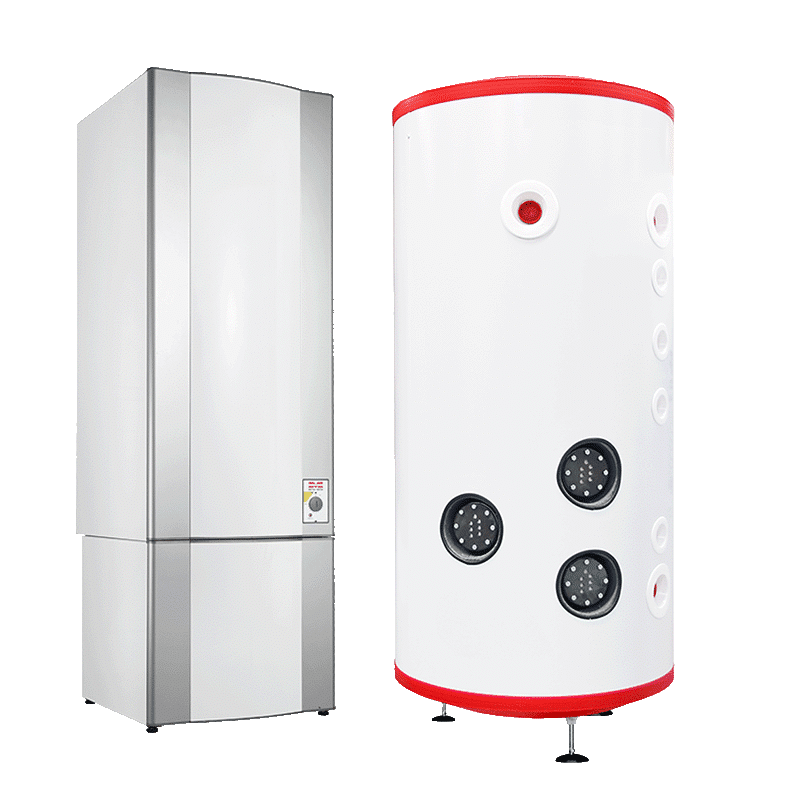 Stor varmvattenberedare från Metro Therm för fastigheter och hög förbrukning.