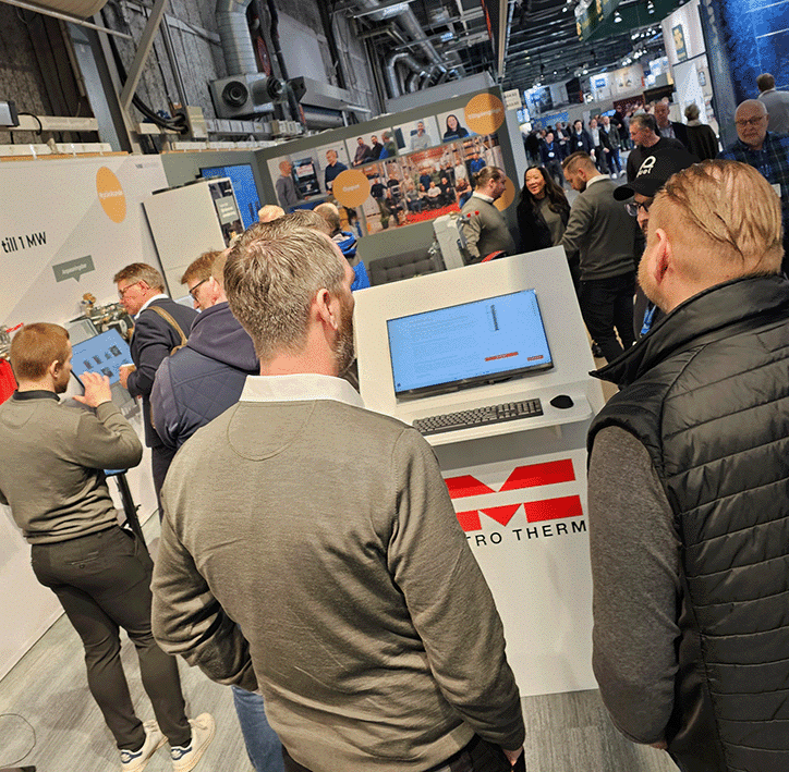 Besökare i Metro Therms monter på Nordbygg